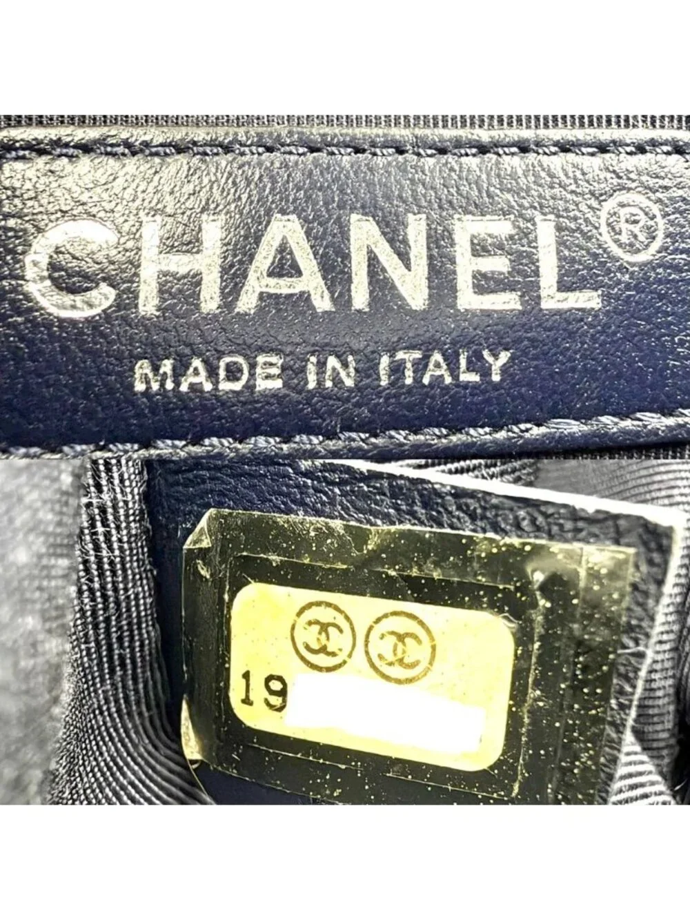 Chanel Shoulder Bag Quilted Boy Crossbody Lambskin Navy Silver